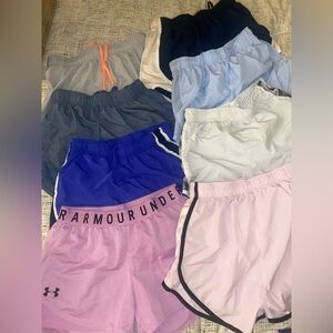 7 Nike Shorts + 1 Under Armour Shorts Bundle